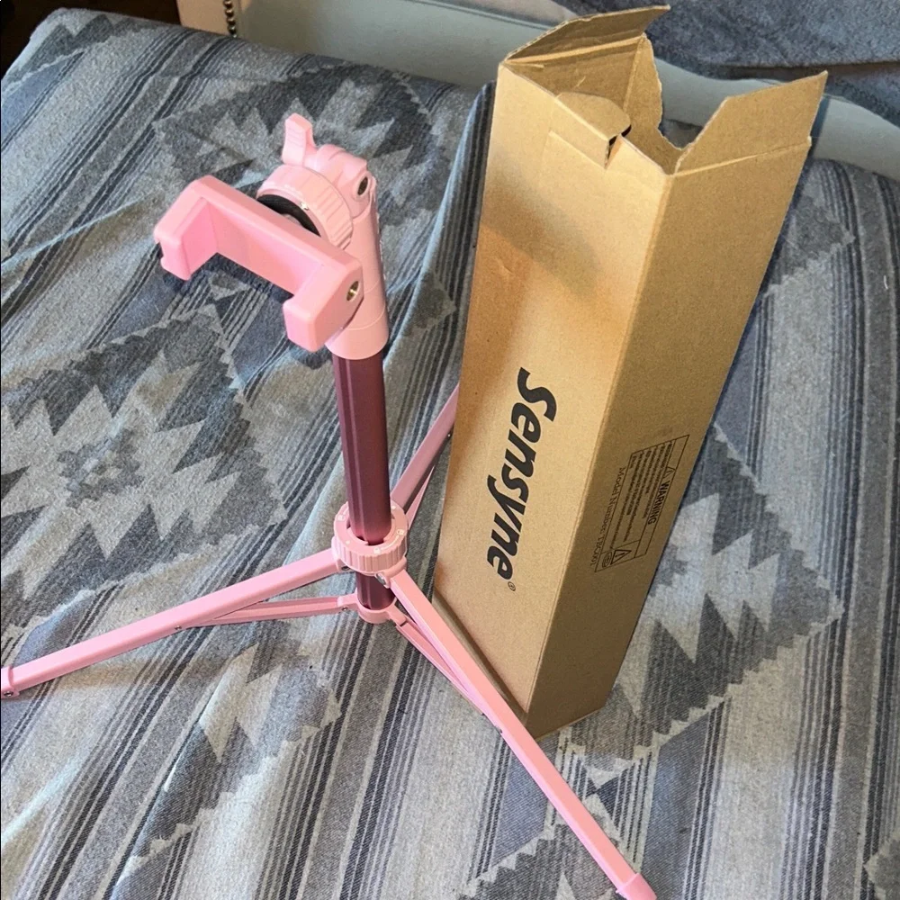 Pink Tripod Stand for Cameras and Phones
